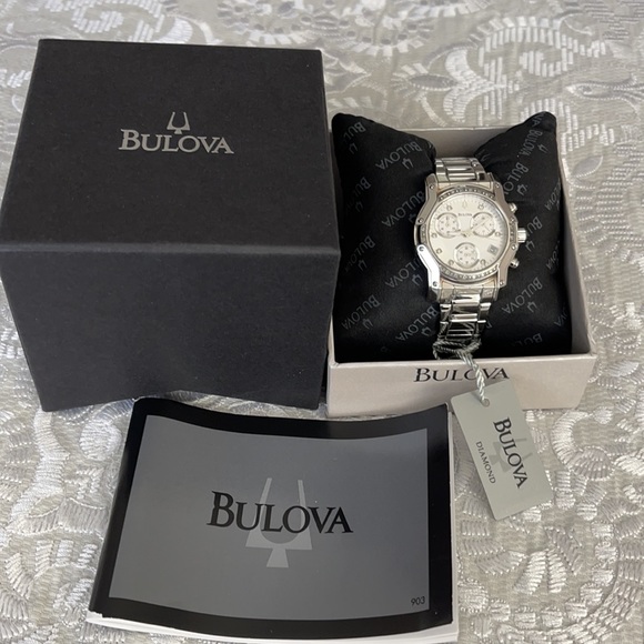 Bulova diamond quartz watch
